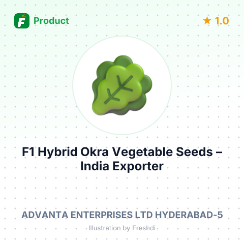 F1 Hybrid Okra Vegetable Seeds – summary card, no photo uploaded yet