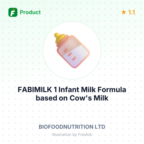 FABIMILK 1 Infant Milk Formula based on Cow's Milk – summary card, no photo uploaded yet
