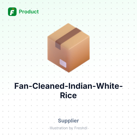 Fan Cleaned Indian White Rice – summary card, no photo uploaded yet