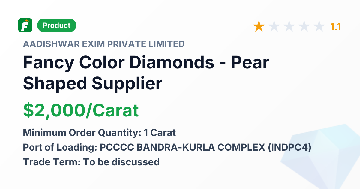 Fancy Color Diamonds - Pear Shaped – product summary card, no photo uploaded yet