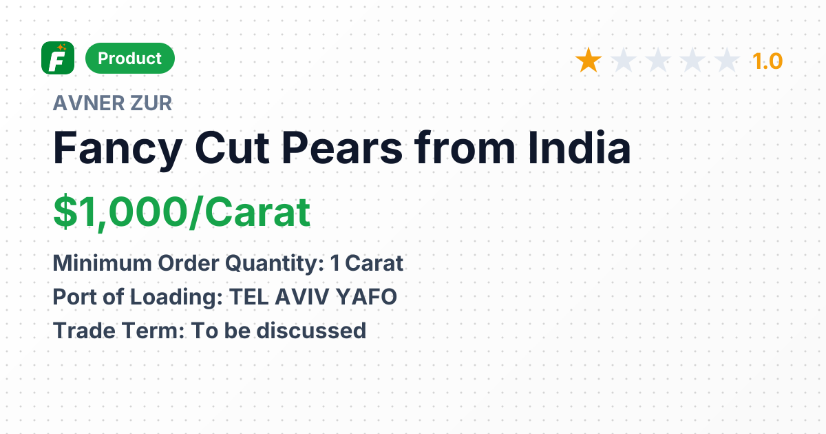 Fancy Cut Pears – product summary card, no photo uploaded yet