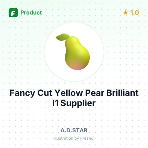 Fancy Cut Yellow Pear Brilliant I1 – summary card, no photo uploaded yet