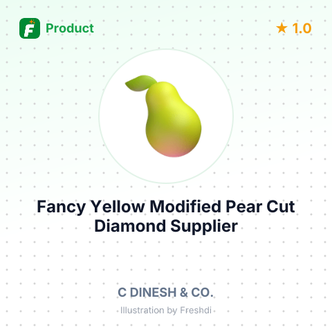 Fancy Yellow Modified Pear Cut Diamond – summary card, no photo uploaded yet