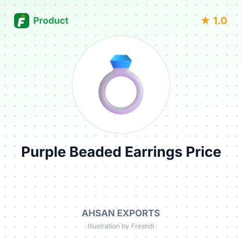 Fashion Jewelry - Purple Beaded Ball Drop Earrings – summary card, no photo uploaded yet