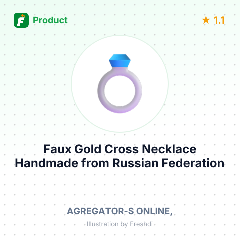 Faux Gold Cross Necklace Handmade – summary card, no photo uploaded yet