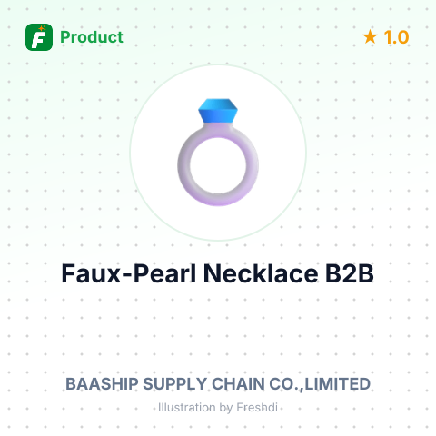 Faux-pearl Imitation Silver Butterfly Pearl Chain Pendant Necklace – summary card, no photo uploaded yet