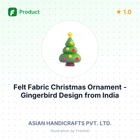 Felt Fabric Christmas Ornament - Gingerbird Design – summary card, no photo uploaded yet