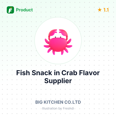 Fish Snack in Crab Flavor – product summary card, no photo uploaded yet