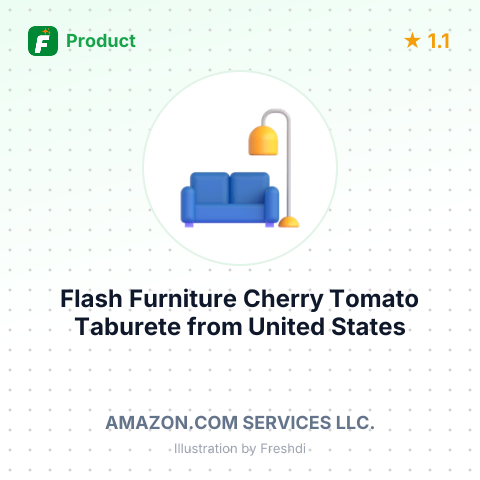 Flash Furniture Cherry Tomato Taburete – summary card, no photo uploaded yet