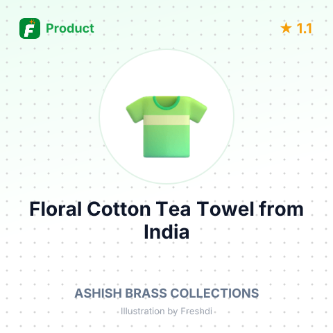 Floral Cotton Tea Towel – summary card, no photo uploaded yet