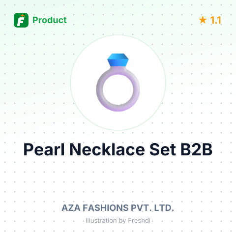 Floral pearl embellished necklace set – summary card, no photo uploaded yet