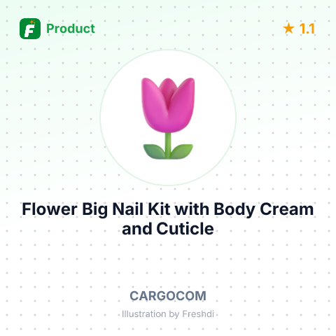 Flower Big Nail Kit with Body Cream and Cuticle Therapy – summary card, no photo uploaded yet
