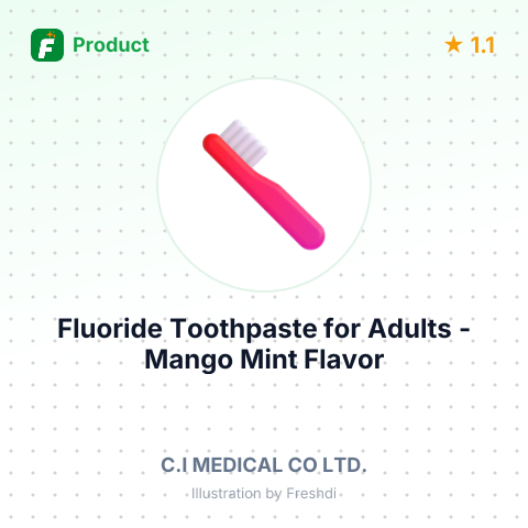 Fluoride Toothpaste for Adults - Mango Mint Flavor – summary card, no photo uploaded yet