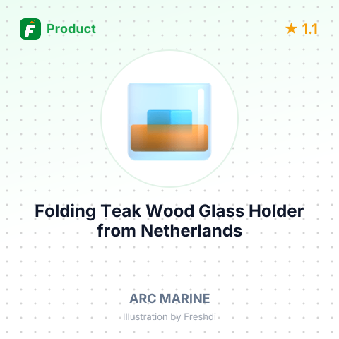 Folding Teak Wood Glass Holder – summary card, no photo uploaded yet