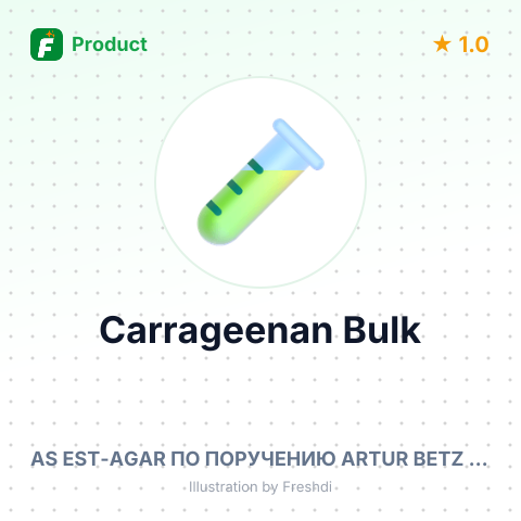 Food Additive E407 (Carrageenan and its Sodium, Potassium, Ammonium Salts) – summary card, no photo uploaded yet