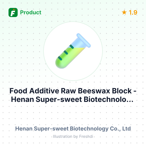 Food Additive Raw Beeswax Block – summary card, no photo uploaded yet