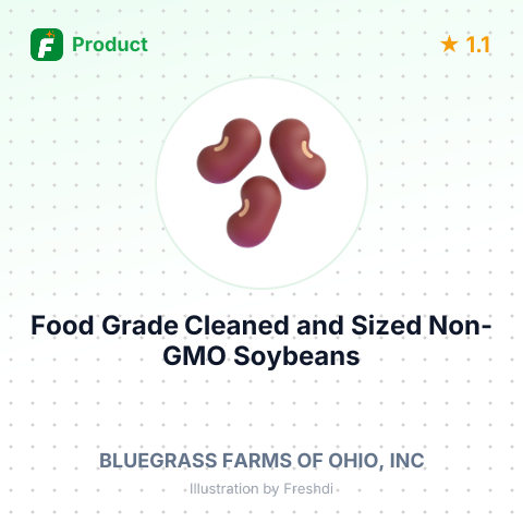Food Grade Cleaned and Sized Non-GMO Soybeans – summary card, no photo uploaded yet