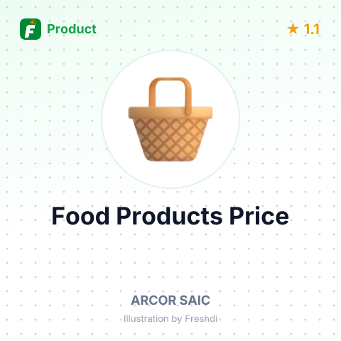 Food Products – product summary card, no photo uploaded yet