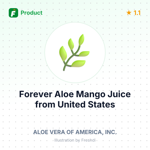 Forever Aloe Mango Juice – summary card, no photo uploaded yet