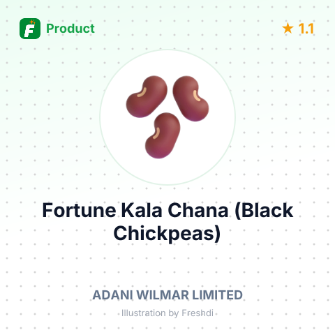 Fortune Kala Chana (Black Chickpeas) – summary card, no photo uploaded yet