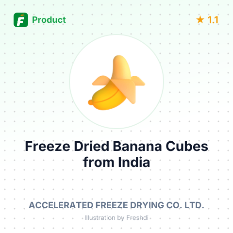 Freeze Dried Banana Cubes – summary card, no photo uploaded yet