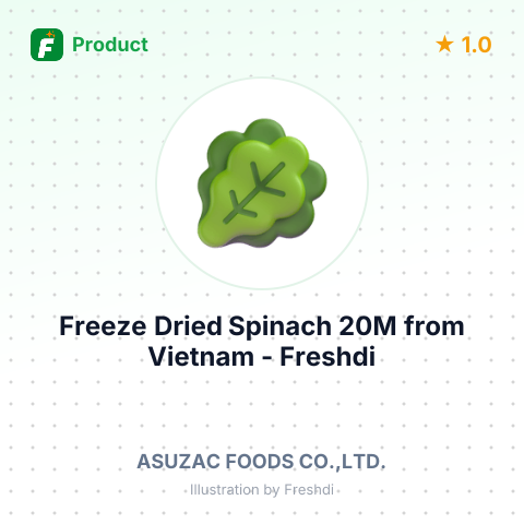 Freeze Dried Spinach 20M – summary card, no photo uploaded yet