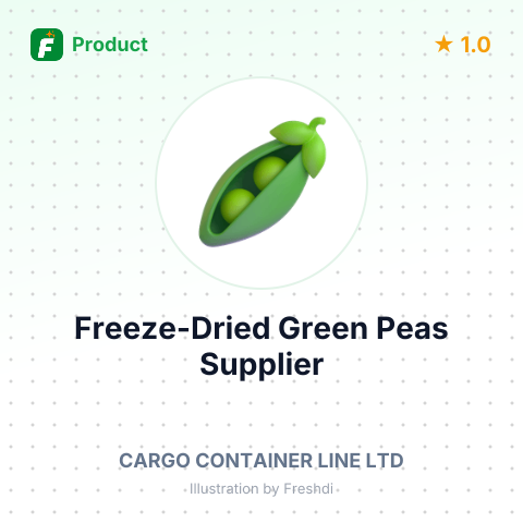 Freeze-Dried Green Peas – summary card, no photo uploaded yet