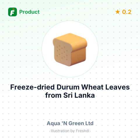 Freeze-dried Durum Wheat Leaves – summary card, no photo uploaded yet