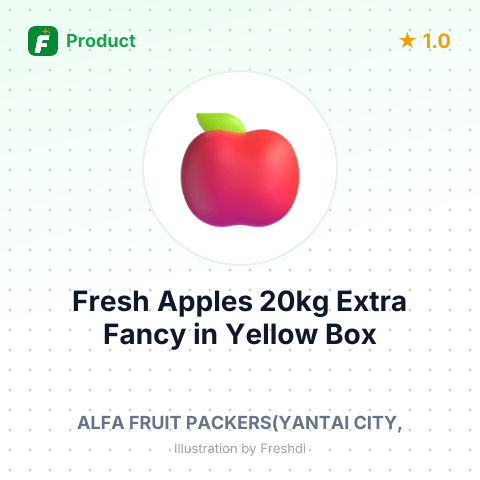 Fresh Apples 20kg Extra Fancy in Yellow Box – product summary card, no photo uploaded yet