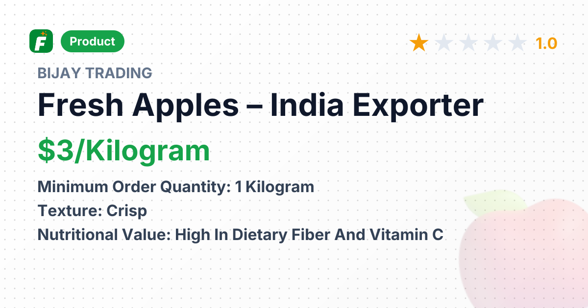 Fresh Apples – product summary card, no photo uploaded yet