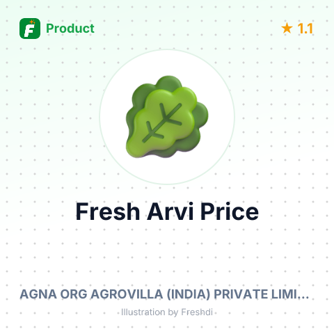 Fresh Arvi (Taro Root) – summary card, no photo uploaded yet