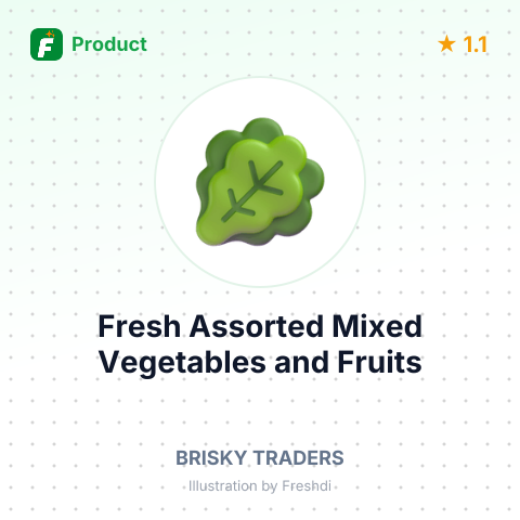 Fresh Assorted Mixed Vegetables and Fruits – summary card, no photo uploaded yet