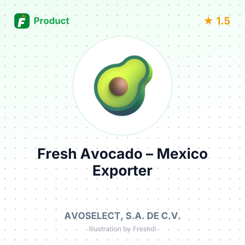 Fresh Avocado – product summary card, no photo uploaded yet