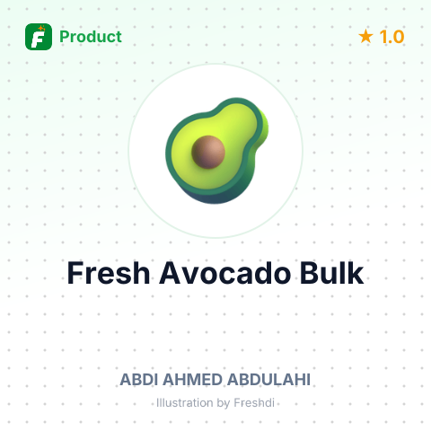 Fresh Avocado – product summary card, no photo uploaded yet