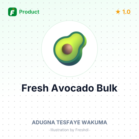 Fresh Avocado – product summary card, no photo uploaded yet