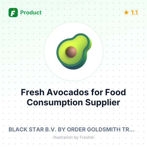 Fresh Avocados for Food Consumption – summary card, no photo uploaded yet