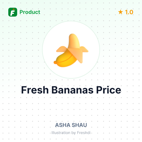 Fresh Bananas – summary card, no photo uploaded yet