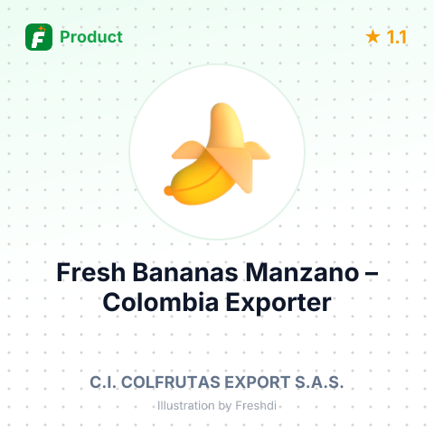 Fresh Bananas Manzano – summary card, no photo uploaded yet