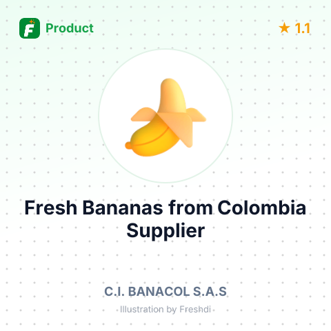 Fresh Bananas from Colombia – product summary card, no photo uploaded yet