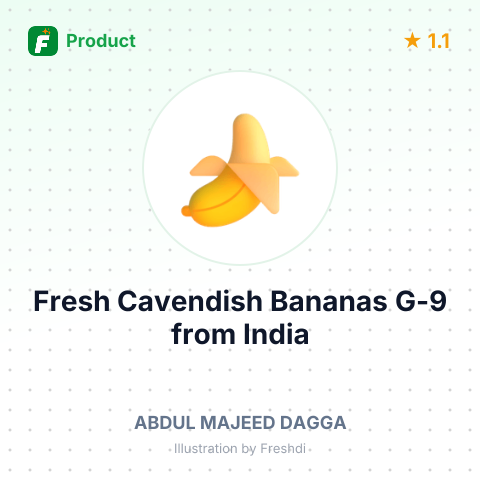 Fresh Cavendish Bananas G-9 – summary card, no photo uploaded yet