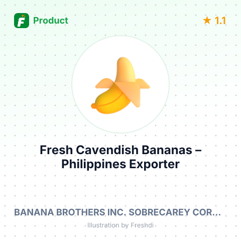 Fresh Cavendish Bananas – summary card, no photo uploaded yet