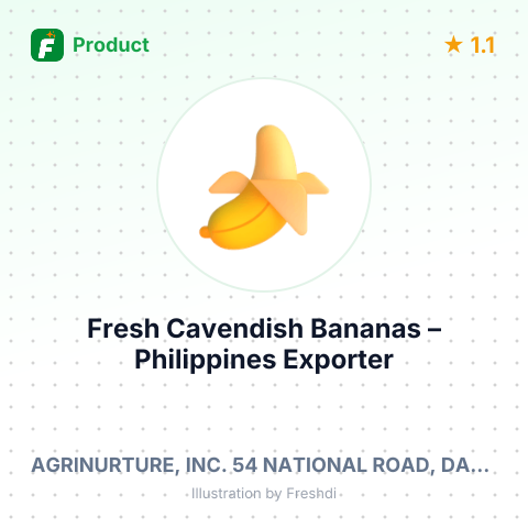 Fresh Cavendish Bananas – summary card, no photo uploaded yet