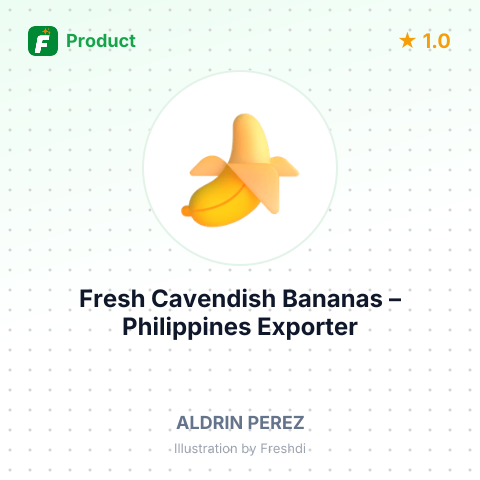 Fresh Cavendish Bananas – summary card, no photo uploaded yet