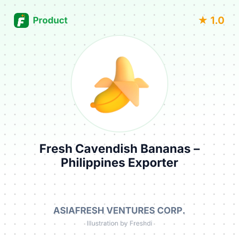Fresh Cavendish Bananas – summary card, no photo uploaded yet