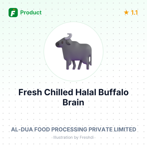 Fresh Chilled Halal Buffalo Brain – summary card, no photo uploaded yet