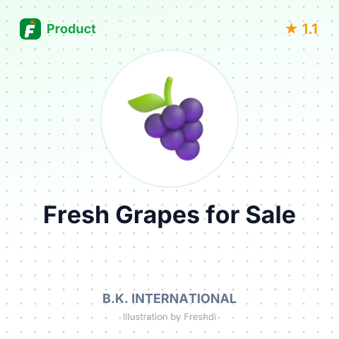 Fresh Chilled White Thompson Seedless Grapes in Paper Pouches – summary card, no photo uploaded yet