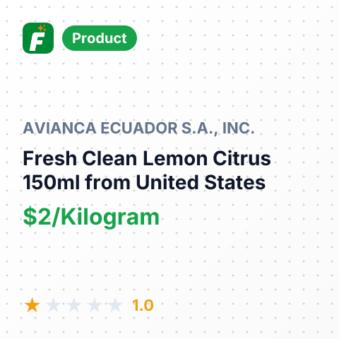 Fresh Clean Lemon Citrus 150ml – summary card, no photo uploaded yet