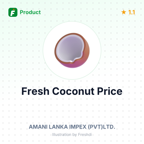 Fresh Coconut – summary card, no photo uploaded yet