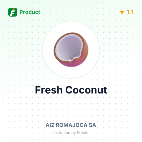 Fresh Coconut – summary card, no photo uploaded yet
