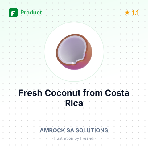 Fresh Coconut – summary card, no photo uploaded yet